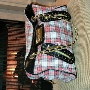 Betsey Johnson Plaid Sequin Handbag